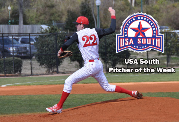 Baseball: Scherer is USA South Pitcher of the Week for second straight week