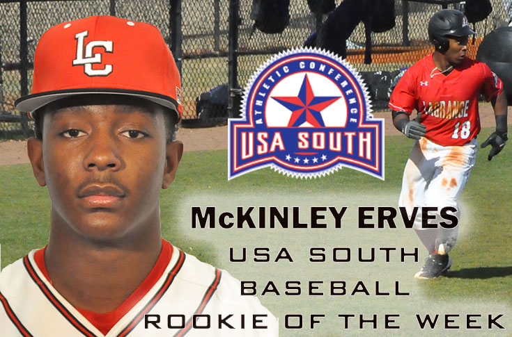 Baseball: McKinley Erves selected as USA South Rookie of the Week