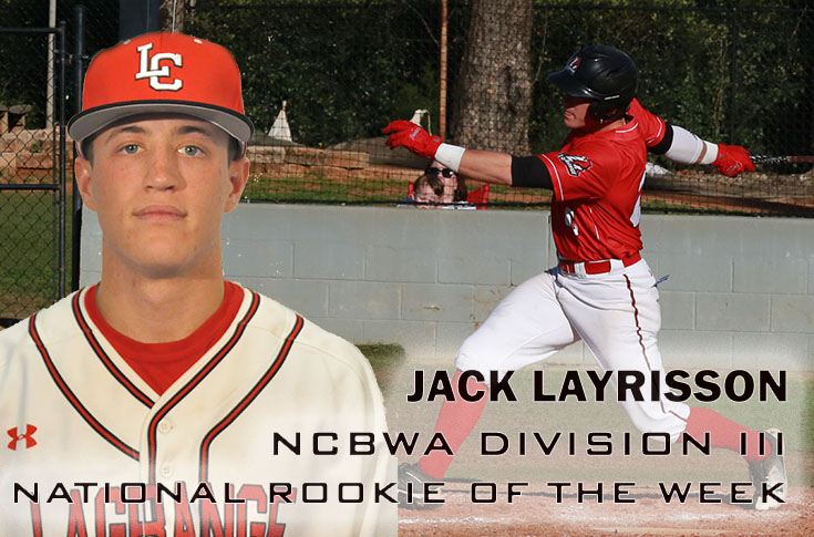 Baseball: Jack Layrisson named NCBWA Division III National Rookie of the Week