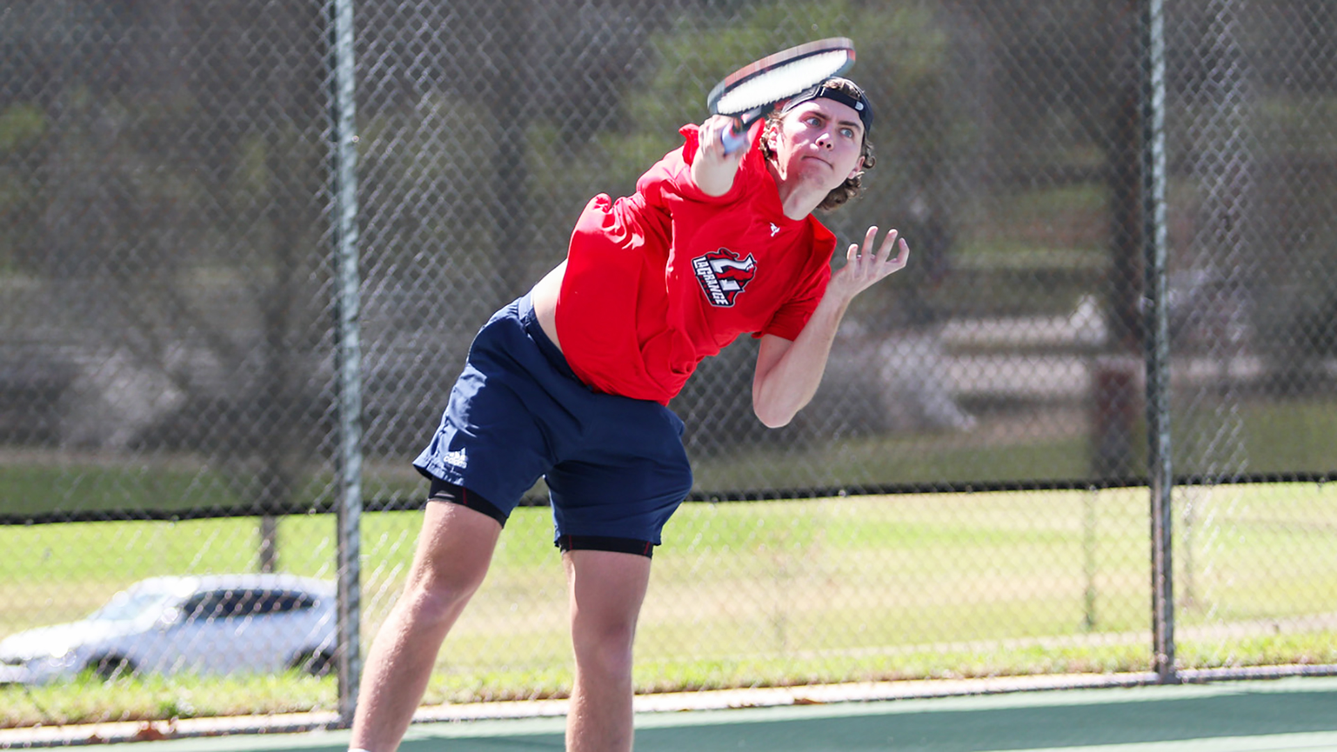 Al Robertson delivered the most competitive matches on the day as LaGrange fell 9-0 to Collegiate Conference of the South (CCS) power Piedmont on Friday, April 14.
