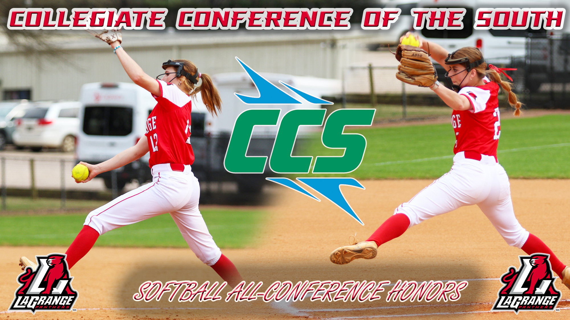 Katelyn Minnihan (left) and Claire Chamberlain (right) each earned prestigious recognitions with the announcement of the inaugural Collegiate Conference of the South (CCS) postseason honors.